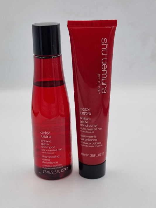 Shu Uemura Reiseset von Color Lustre Shampoo & Conditioner in Fluggrösse 