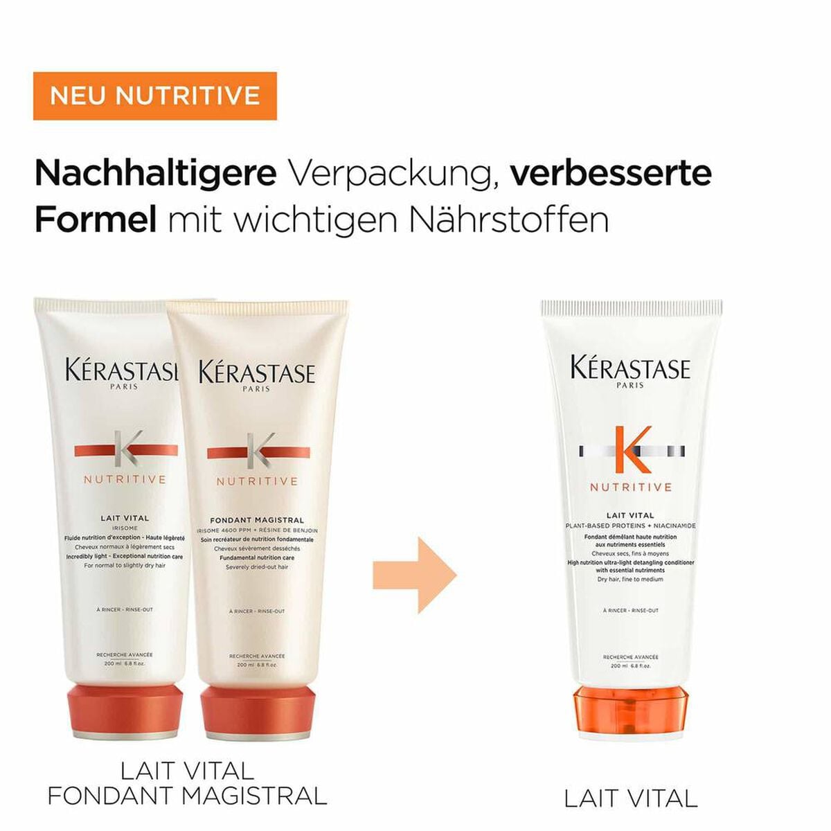 Kérastase Nutritive Lait Vital Conditioner 200 ml – Nutritive Produktvorteile für trockenes Haar