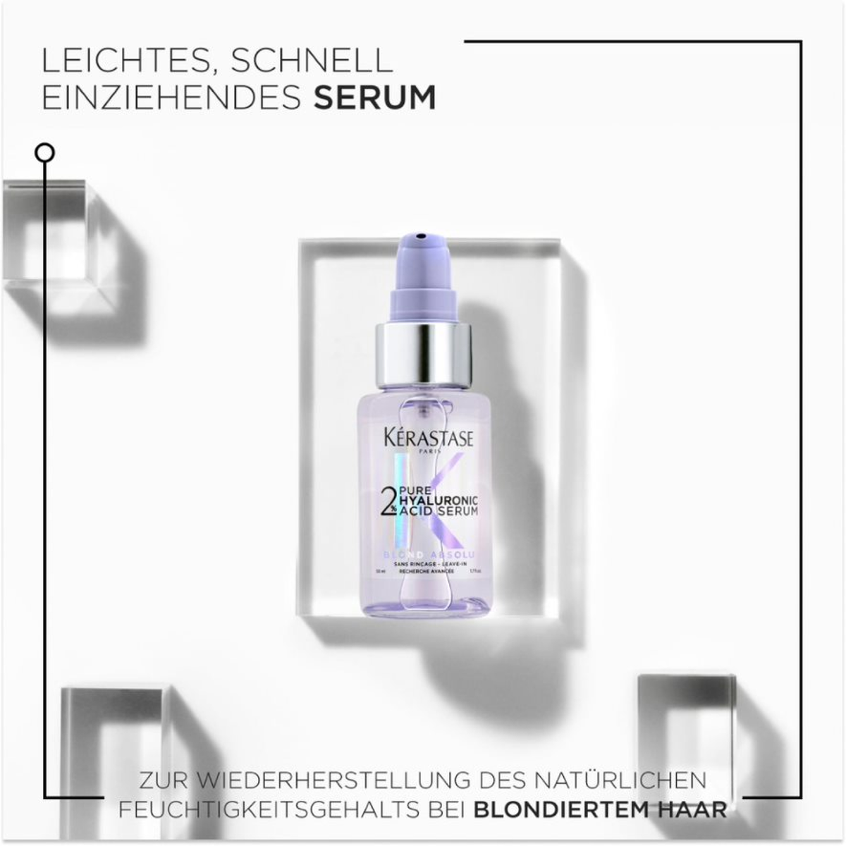 Kérastase Blond Absolu 2% Hyaluronic Acid Serum 50 ml – Detailansicht der Kérastase Blond Absolu Verpackung