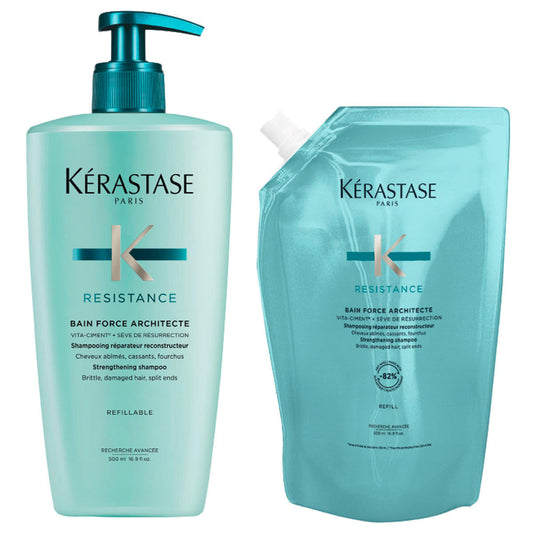Kérastase Résistance Bain Force Architecte Refill Set 2×500 ml