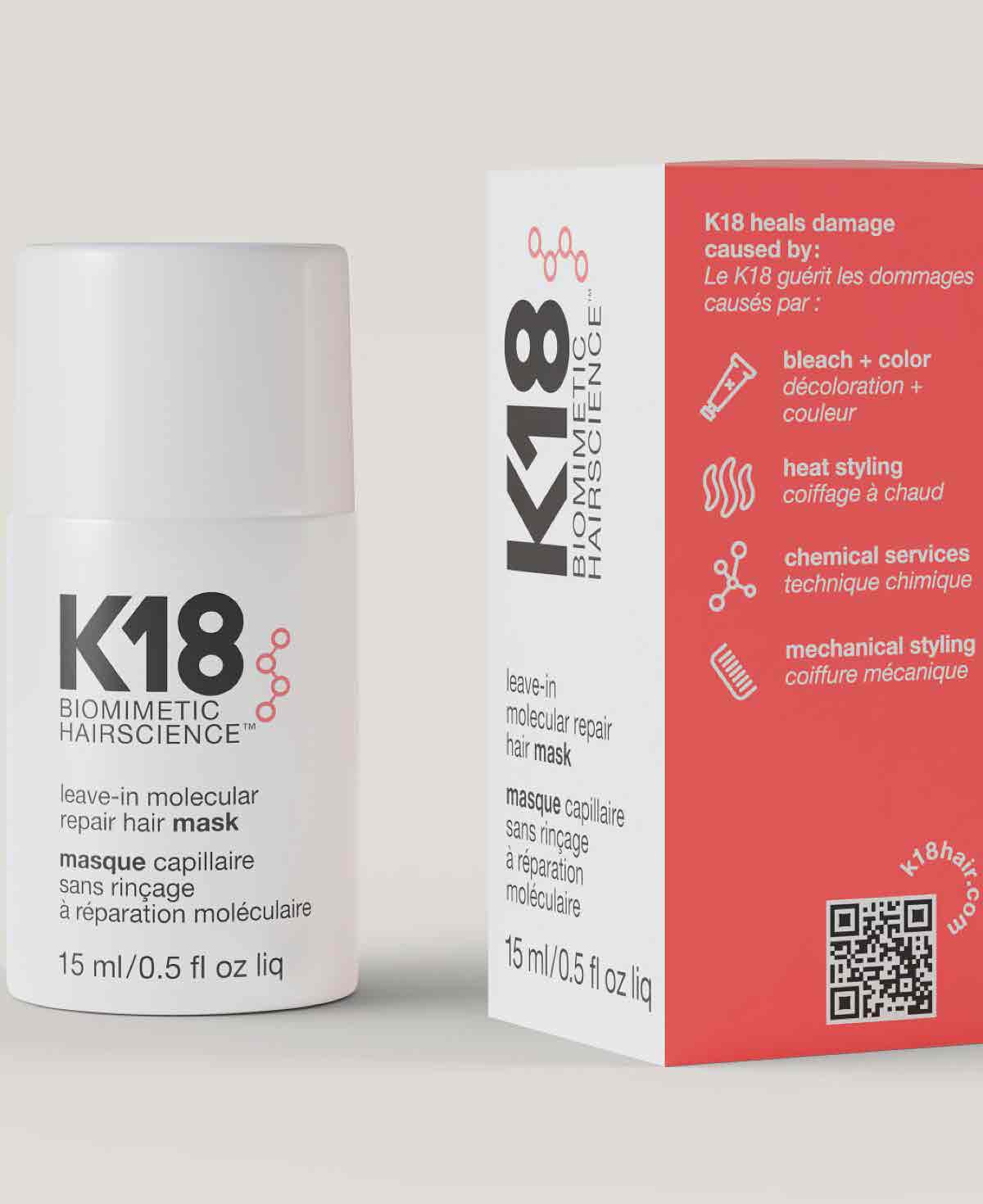 K18 Leave-In Molecular Repair Hair Mask 15 ml