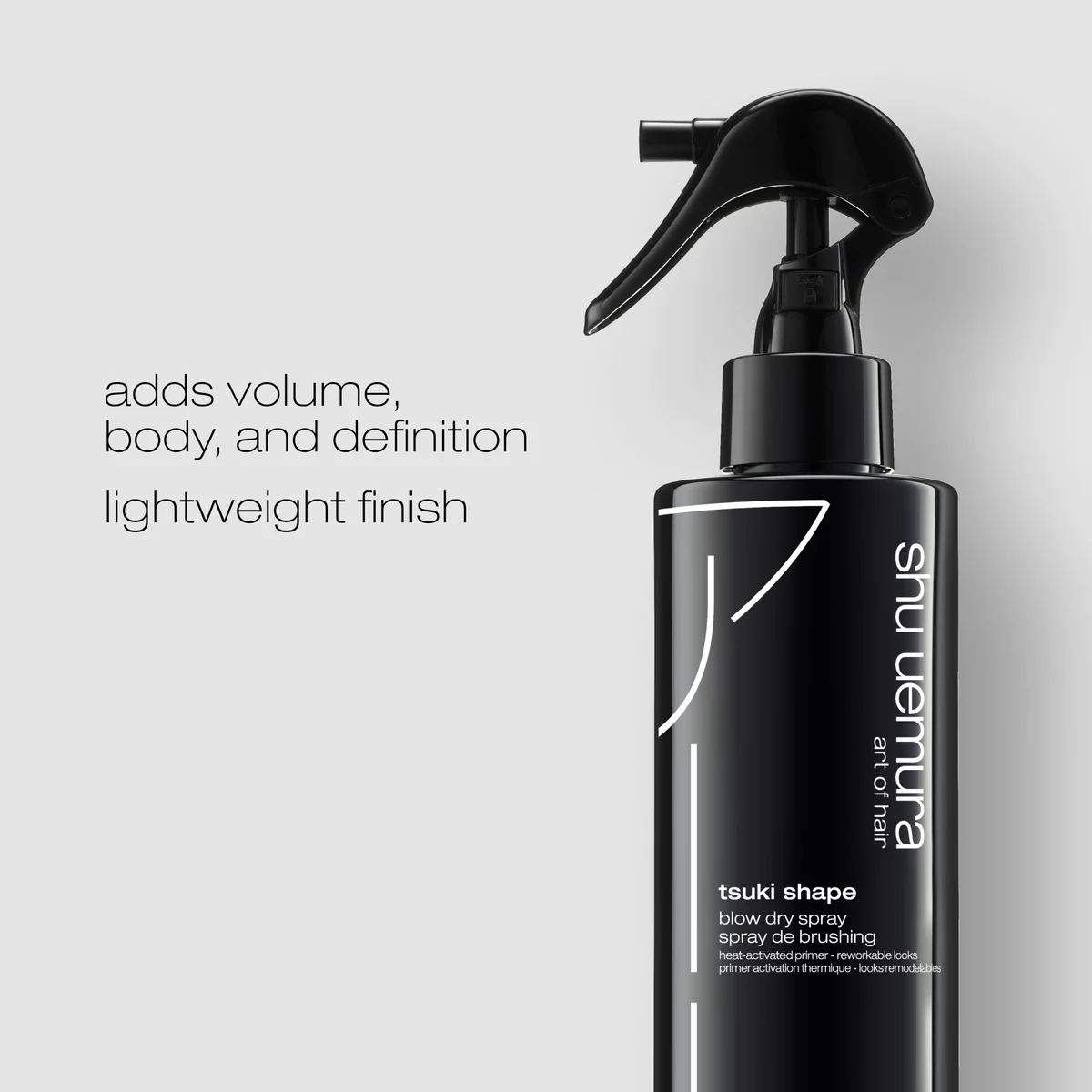 Shu Uemura Tsuki Shape Blow Dry Spray 190 ml – Volumen, Definition und leichtes Finish