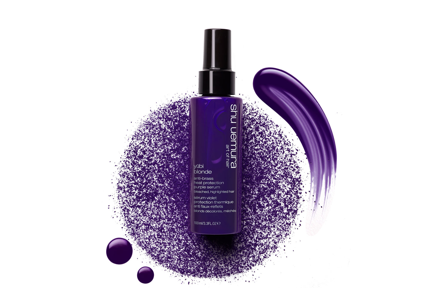 Shu Uemura Yūbi Blonde Anti-Brass Heat Protection Purple Serum 100 ml